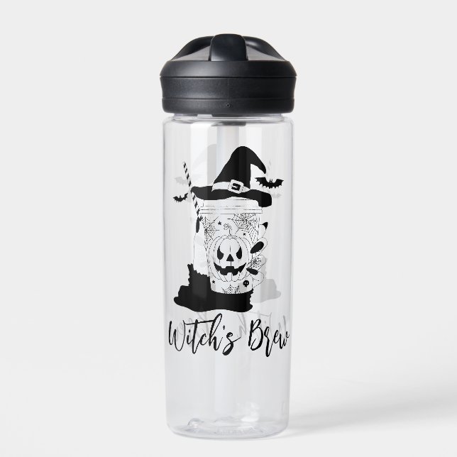 Witch's Brew Halloween Water Bottle (Front)