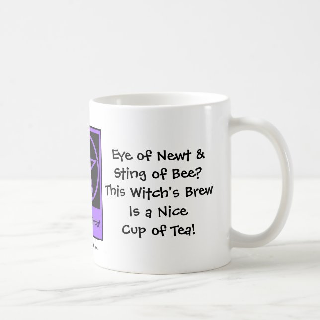 Witch's Brew is a Nice Cup of Tea Cheeky Witch Mug (Right)