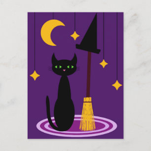 Witch's Cat Postcard