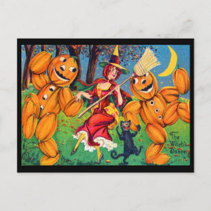 Witch's Dance Halloween Postcard