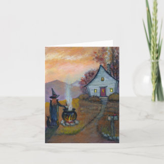 Witch's Evening Halloween Note Card