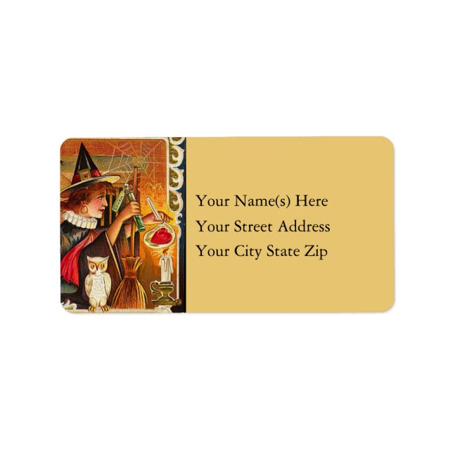 Witch's Halloween Love Potion Address Label (Front)