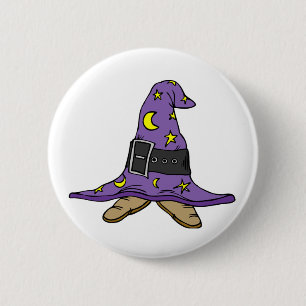 Witch's Hat and Shoes 6 Cm Round Badge
