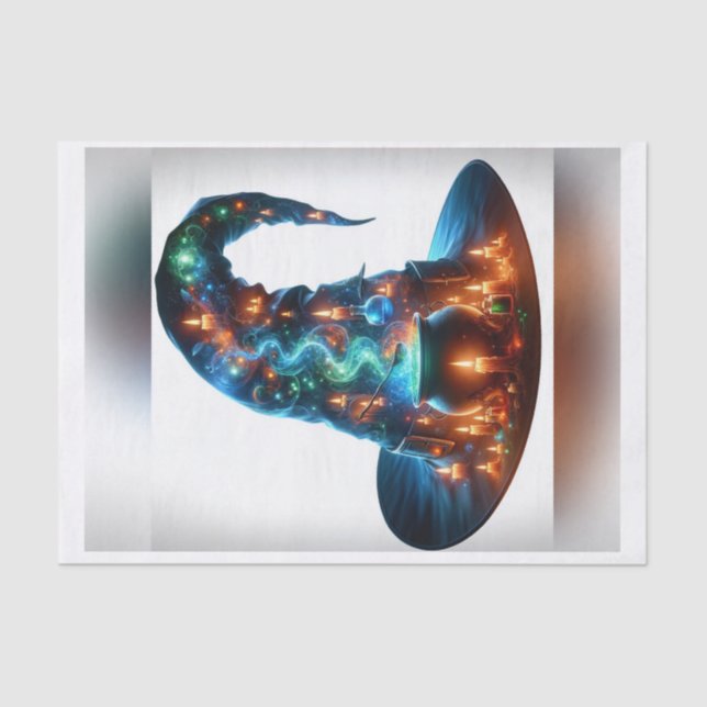 Witch's Hat Wizard's Hat Decoupage Paper  (Front)