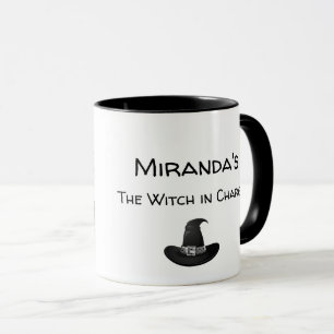 Witch's Kitchen Magic Personalize Name Black Mug