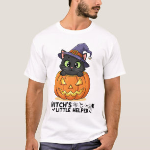 "Witch's Little Helper" Black Cat T-Shirt