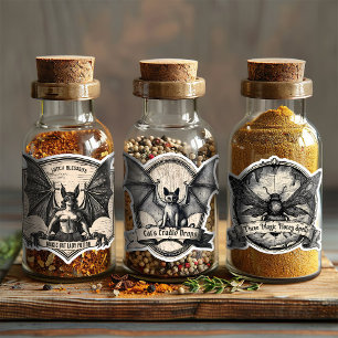 Witch's Pantry Spice Label Potion Bottle Stickers