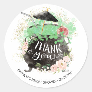 Witch's Punch Cocktail Halloween Bridal Shower Classic Round Sticker