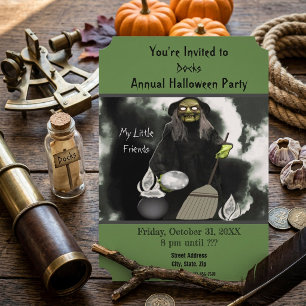 Witch's Rainee Brew Halloween Invitation