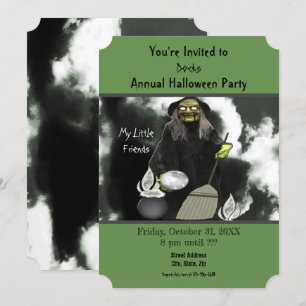 Witch's Rainee Brew Halloween Invitation