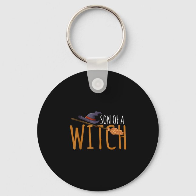 Witch's son halloween hat  key ring (Front)