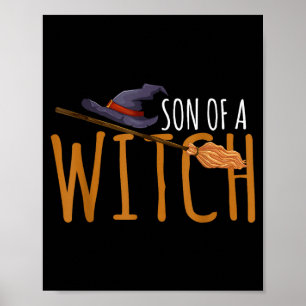 Witch's son halloween hat  poster