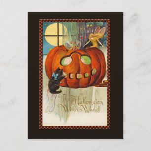 Witch's Wand Halloween Postcard