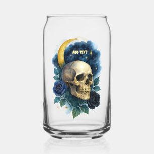 Witchy Aesthetic Gothic Floral Halloween Creepy  Can Glass