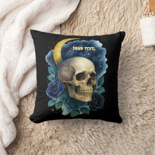 Witchy Aesthetic Gothic Floral Halloween Creepy Cushion