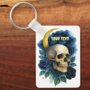 Witchy Aesthetic Gothic Floral Halloween Creepy Key Ring