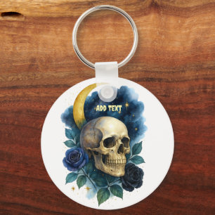 Witchy Aesthetic Gothic Floral Halloween Creepy  Key Ring