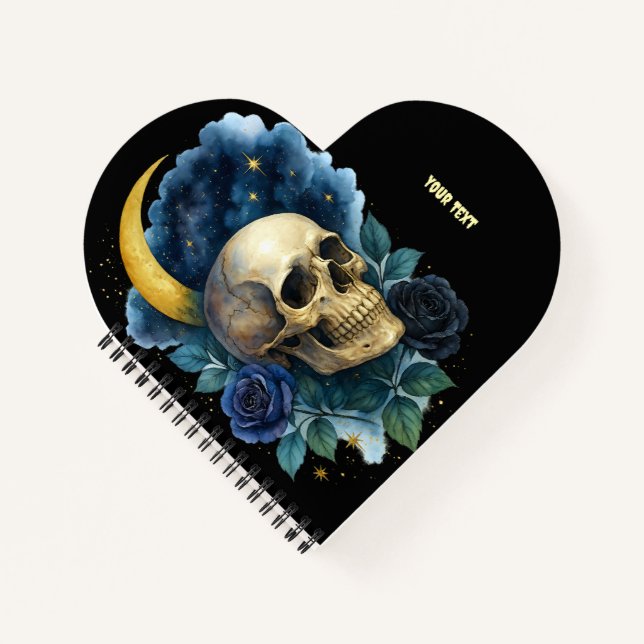 Witchy Aesthetic Gothic Floral Halloween Creepy  Notebook (Front)