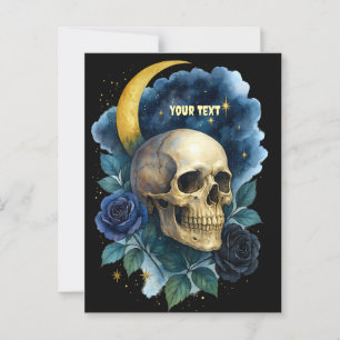 Witchy Aesthetic Gothic Floral Halloween Creepy  Postcard