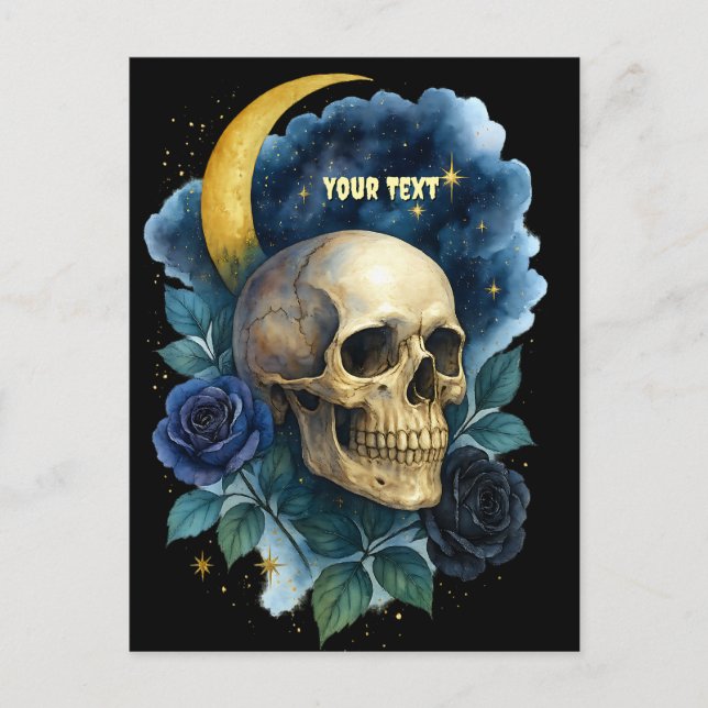 Witchy Aesthetic Gothic Floral Halloween Creepy  Postcard (Front)