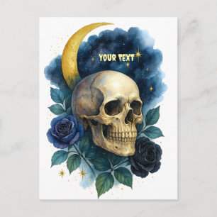 Witchy Aesthetic Gothic Floral Halloween Creepy  Postcard