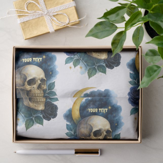 Witchy Aesthetic Gothic Floral Halloween Creepy  Tissue Paper (Gift)