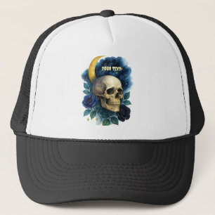 Witchy Aesthetic Gothic Floral Halloween Creepy Trucker Hat