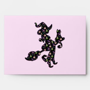 Witchy And Cat, Halloween Mood Envelope