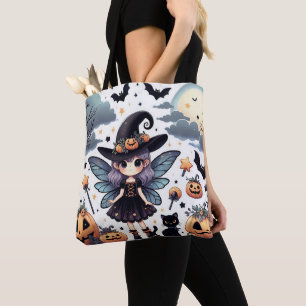 Witchy and Cute (1) Full Print  Tote Bag