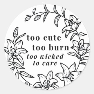 Witchy and Cute Lily Border Sticker