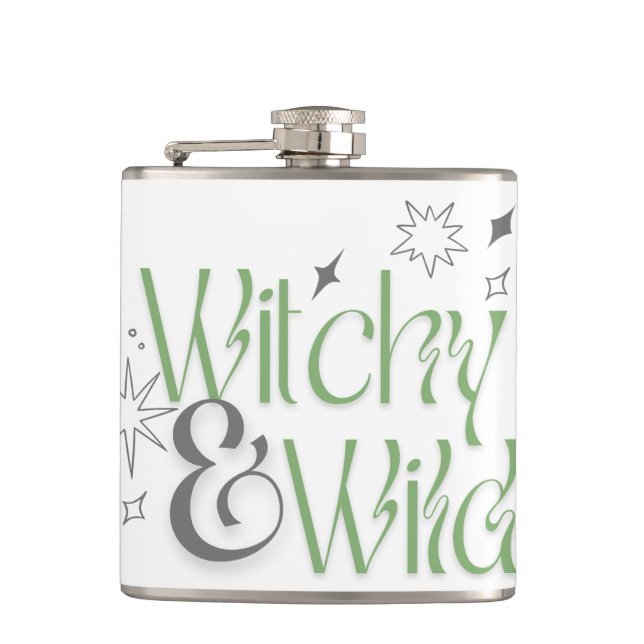 Witchy And Wild Hip Flask (Front)