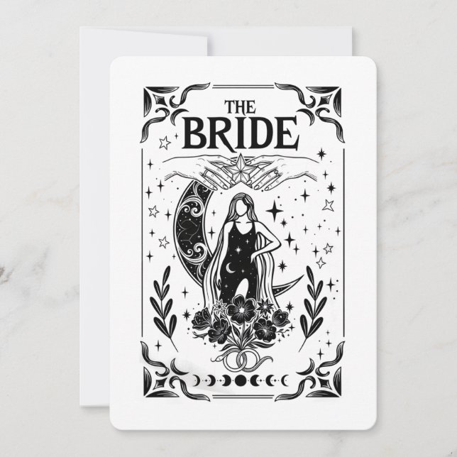 Witchy Bachelorette Bride Coven Gothic Wedding Invitation (Front)