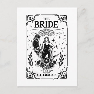 Witchy Bachelorette Bride Coven Gothic Wedding Postcard