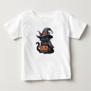WITCHY BLACK CAT GONE TRICK OR TREATING BABY T-Shirt