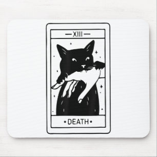 Witchy Black Cat Halloween Tarot Card Funny For Me Mouse Mat