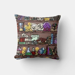 Witchy Bookshelf with Cosy Clutter Cushion