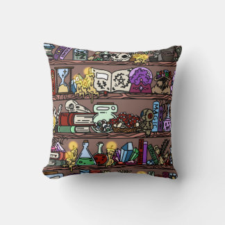 Witchy Bookshelf with Cosy Clutter Cushion