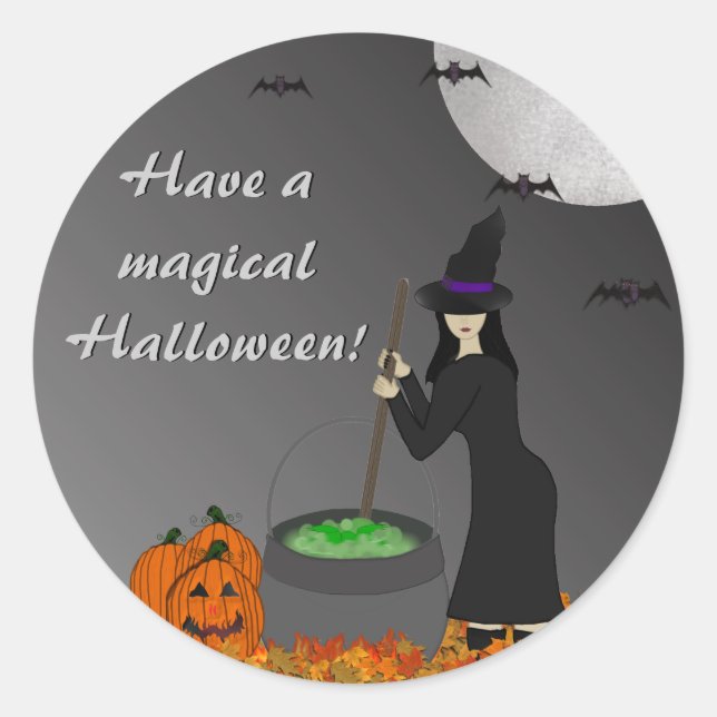 Witchy Brew Halloween Stickers (Front)