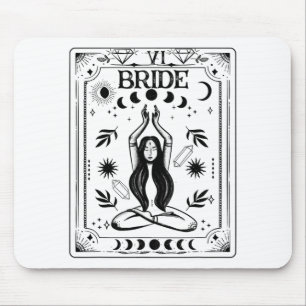 Witchy Bride Coven Tarot Celestial Gothic Bachelor Mouse Mat