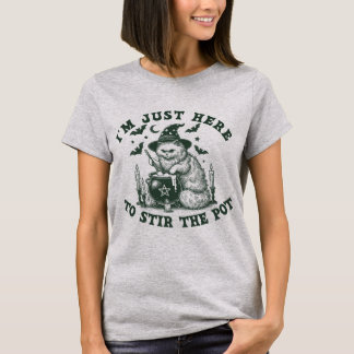 Witchy Cat Halloween  T-Shirt