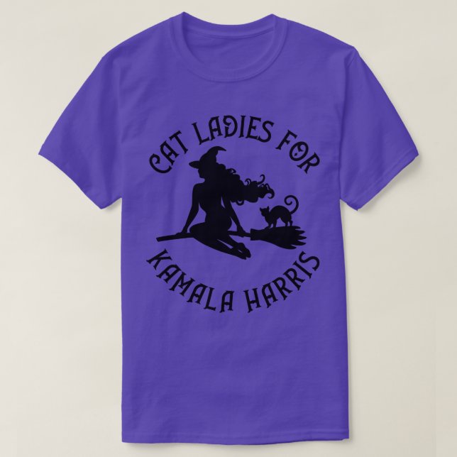 Witchy Cat Ladies for Kamala  Wiccaan Pagan Cheeky T-Shirt (Design Front)