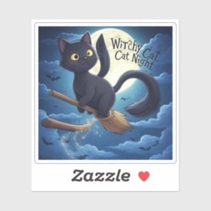 Witchy Cat Night – Magical Black Cat Halloween