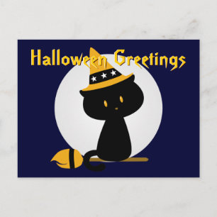 Witchy Cat Postcard