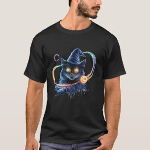 Witchy Cat Witch Wand Halloween Witchcraft Cat Lov T-Shirt