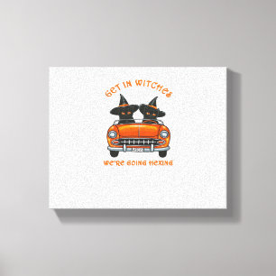 Witchy Cats Going Hexing Oversized T-Shirt Canvas Print