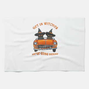 Witchy Cats Going Hexing Oversized T-Shirt Tea Towel