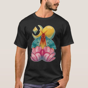 Witchy Celestial Lunar Moth Crescent Moon Cottagec T-Shirt
