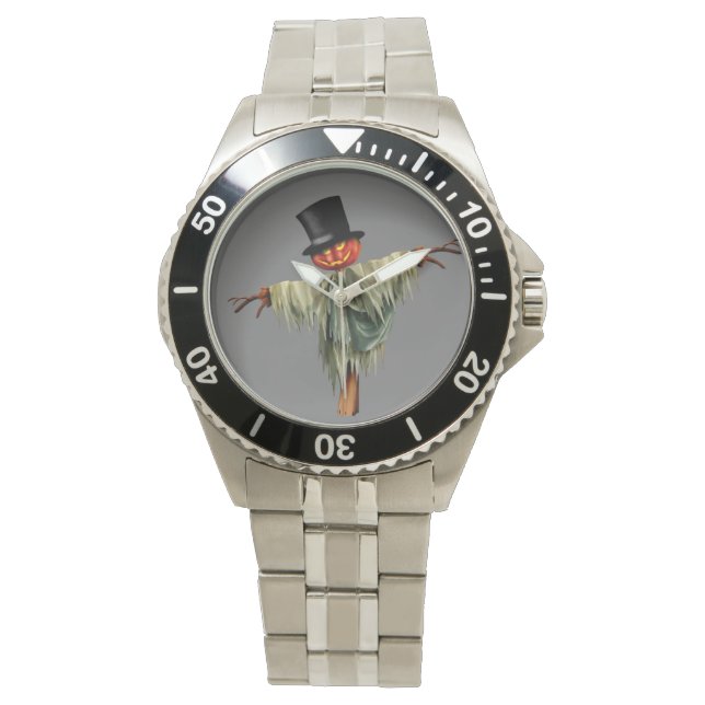 Witchy Charm: Halloween Stainless Steel Bracelet  Watch (Front)