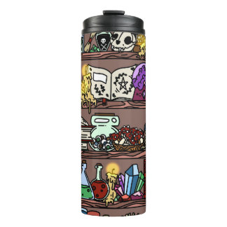 Witchy Cosy Bookshelf Clutter Thermal Tumbler