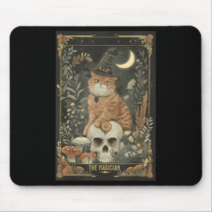 Witchy Cute Cat Tarot Card Gothic Cottagecore Mush Mouse Mat